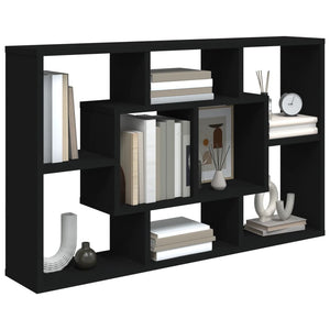 vidaXL Wall Shelf Black 85x16x52.5 cm Engineered Wood