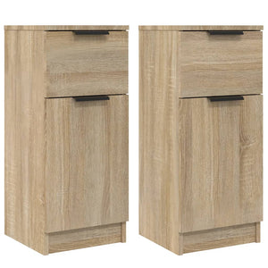 vidaXL Sideboards 2 pcs Sonoma Oak 30x30x70 cm Engineered Wood