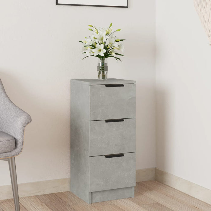 vidaXL Sideboard Concrete Grey 30x30x70 cm Engineered Wood