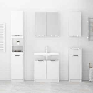 vidaXL Wall-mounted Bathroom Cabinet White 32x20x67 cm