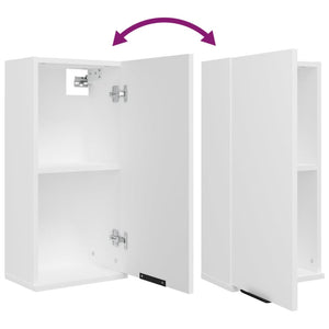 vidaXL Wall-mounted Bathroom Cabinet White 32x20x67 cm