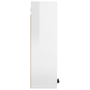 vidaXL Bathroom Mirror Cabinet High Gloss White 64x20x67 cm