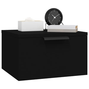 vidaXL Wall-mounted Bedside Cabinet Black 34x30x20 cm