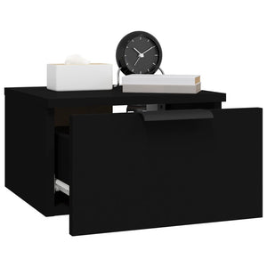 vidaXL Wall-mounted Bedside Cabinet Black 34x30x20 cm