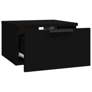 vidaXL Wall-mounted Bedside Cabinet Black 34x30x20 cm