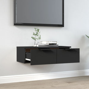 vidaXL Wall Cabinet Black 68x30x20 cm Engineered Wood