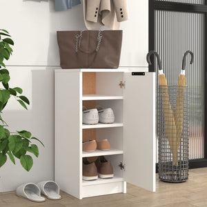 vidaXL Shoe Cabinet White 30x35x70 cm Engineered Wood