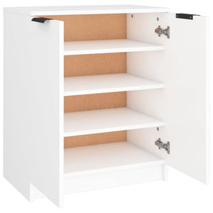 vidaXL Shoe Cabinet White 59x35x70 cm Engineered Wood