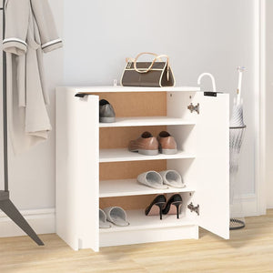 vidaXL Shoe Cabinet White 59x35x70 cm Engineered Wood