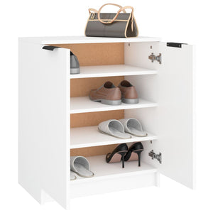 vidaXL Shoe Cabinet White 59x35x70 cm Engineered Wood