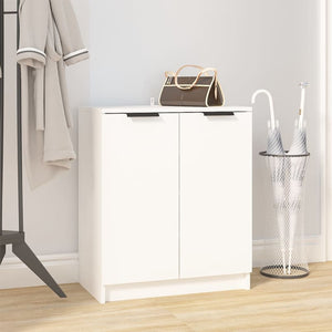 vidaXL Shoe Cabinet White 59x35x70 cm Engineered Wood