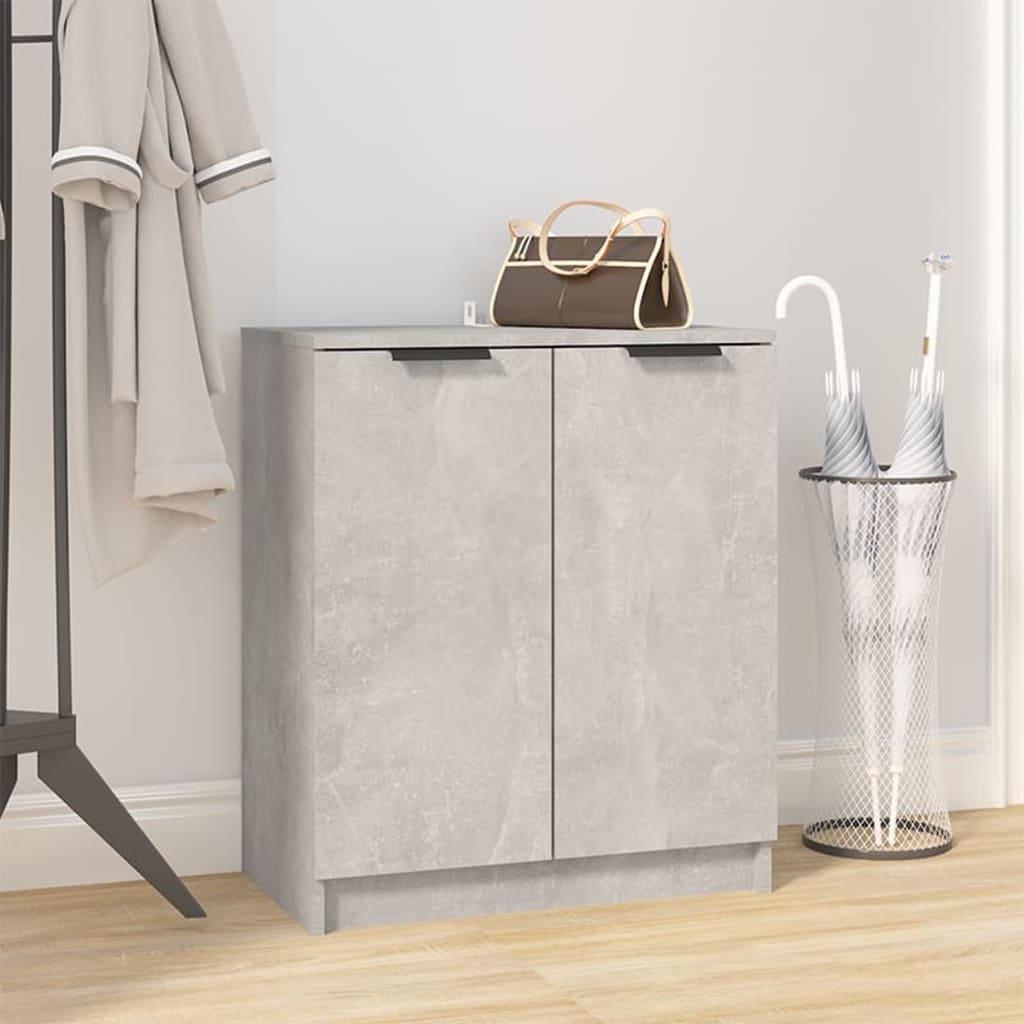 vidaXL Shoe Cabinet Concrete Grey 59x35x70 cm Engineered Wood