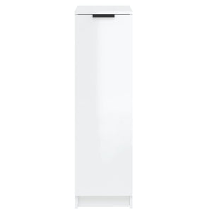 vidaXL Shoe Cabinet High Gloss White 30x35x100 cm Engineered Wood