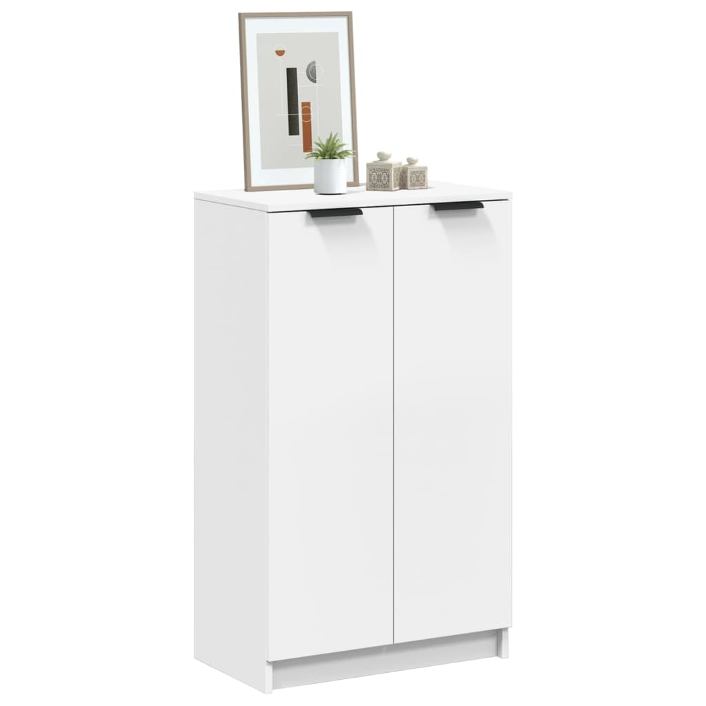 vidaXL Shoe Cabinet White 59x35x100 cm Engineered Wood