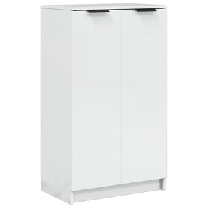 vidaXL Shoe Cabinet High Gloss White 59x35x100 cm Engineered Wood