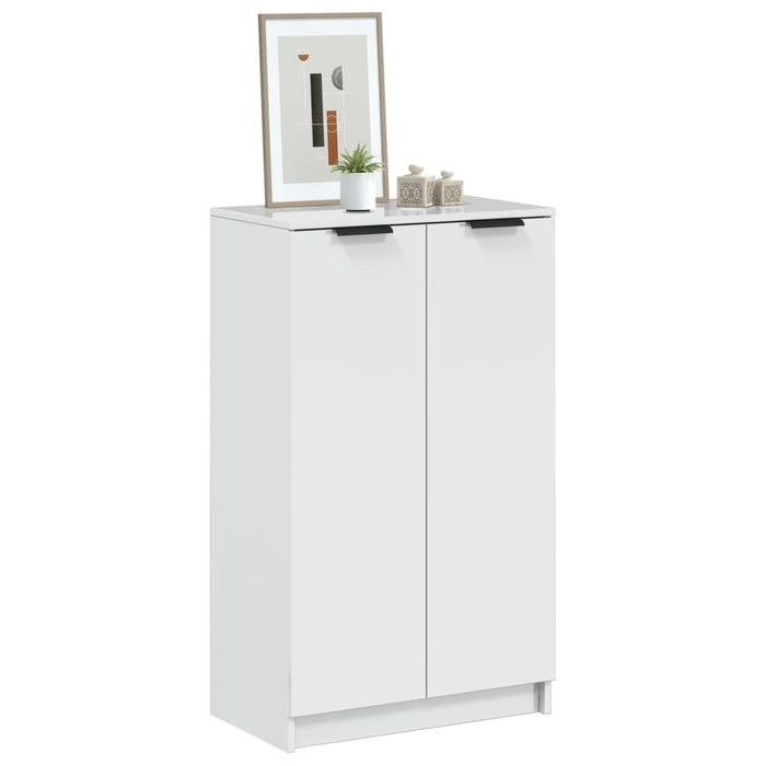 vidaXL Shoe Cabinet High Gloss White 59x35x100 cm Engineered Wood