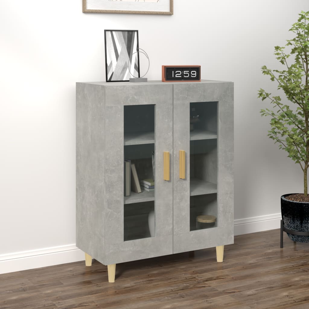 vidaXL Sideboard Concrete Grey 69.5x34x90 cm Engineered Wood