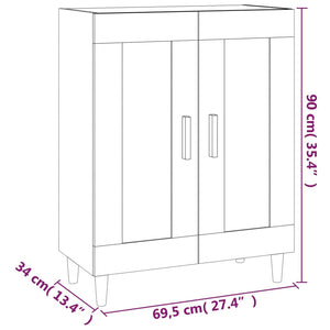 vidaXL Sideboard White 69.5x34x90 cm Engineered Wood