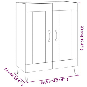 vidaXL Sideboard White 69.5x34x90 cm Engineered Wood