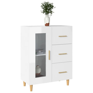 vidaXL Sideboard High Gloss White 69,5x34x90 cm Engineered Wood