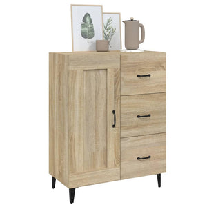 vidaXL Sideboard Sonoma Oak 69.5x34x90 cm Engineered Wood