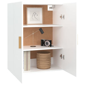 vidaXL Hanging Wall Cabinet White 69.5x34x90 cm