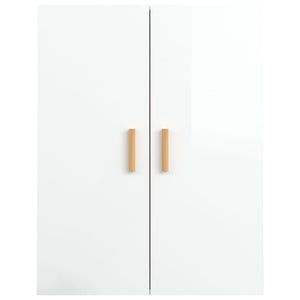 vidaXL Hanging Wall Cabinet High Gloss White 69.5x34x90 cm