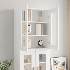 vidaXL Hanging Wall Cabinet White 69.5x34x90 cm