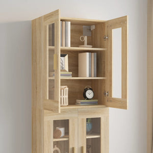 vidaXL Hanging Wall Cabinet Sonoma Oak 69.5x34x90 cm