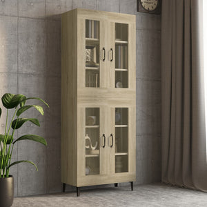 vidaXL Hanging Wall Cabinet Sonoma Oak 69.5x34x90 cm