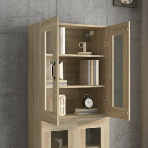 vidaXL Hanging Wall Cabinet Sonoma Oak 69.5x34x90 cm