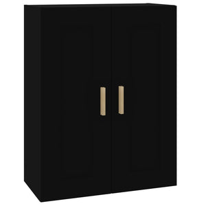 vidaXL Wall Cabinet Black 69.5x32.5x90 cm Engineered Wood