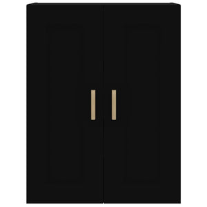 vidaXL Wall Cabinet Black 69.5x32.5x90 cm Engineered Wood