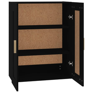 vidaXL Wall Cabinet Black 69.5x32.5x90 cm Engineered Wood