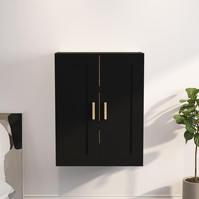 vidaXL Wall Cabinet Black 69.5x32.5x90 cm Engineered Wood