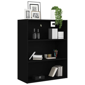 vidaXL Hanging Wall Cabinet Black 69.5x32.5x90 cm