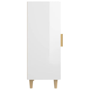 vidaXL Sideboard High Gloss White 34.5x34x90 cm Engineered Wood