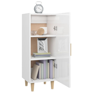 vidaXL Sideboard High Gloss White 34.5x34x90 cm Engineered Wood