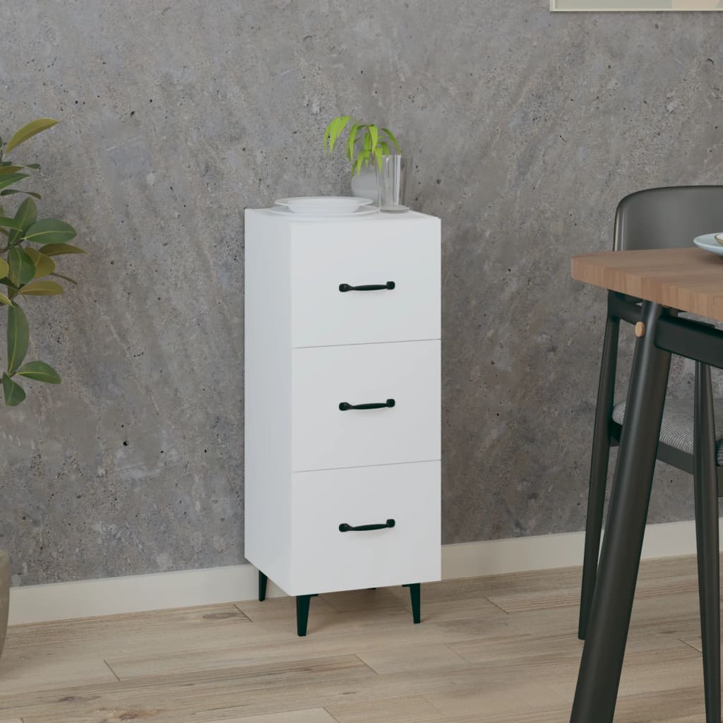 vidaXL Sideboard White 34.5x34x90 cm Engineered Wood