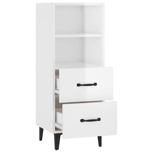 vidaXL Sideboard High Gloss White 34.5x34x90 cm Engineered Wood