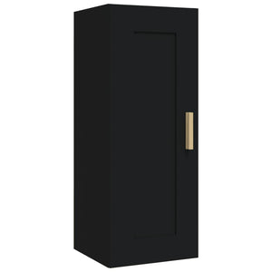 vidaXL Wall Cabinet Black 35x34x90 cm Engineered Wood