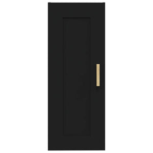 vidaXL Wall Cabinet Black 35x34x90 cm Engineered Wood