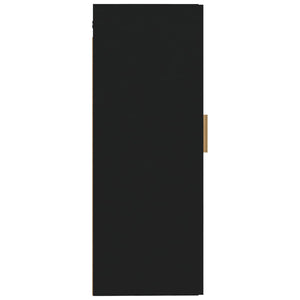 vidaXL Wall Cabinet Black 35x34x90 cm Engineered Wood