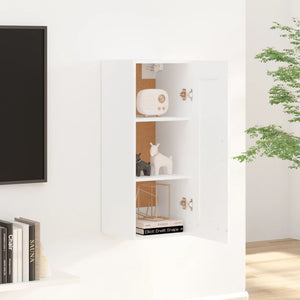 vidaXL Hanging Cabinet White 35x34x90 cm Engineered Wood