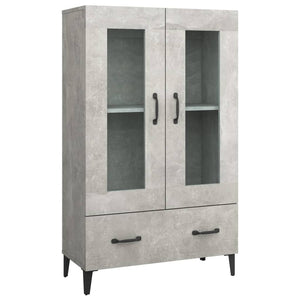 vidaXL Highboard Concrete Grey 70x31x115 cm Engineered Wood