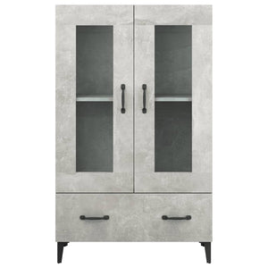 vidaXL Highboard Concrete Grey 70x31x115 cm Engineered Wood