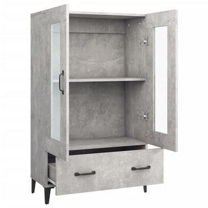 vidaXL Highboard Concrete Grey 70x31x115 cm Engineered Wood