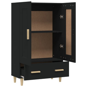 vidaXL Highboard Black 70x31x115 cm Engineered Wood