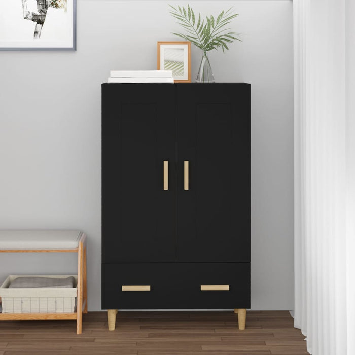 vidaXL Highboard Black 70x31x115 cm Engineered Wood