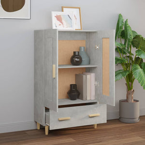 vidaXL Highboard Concrete Grey 70x31x115 cm Engineered Wood